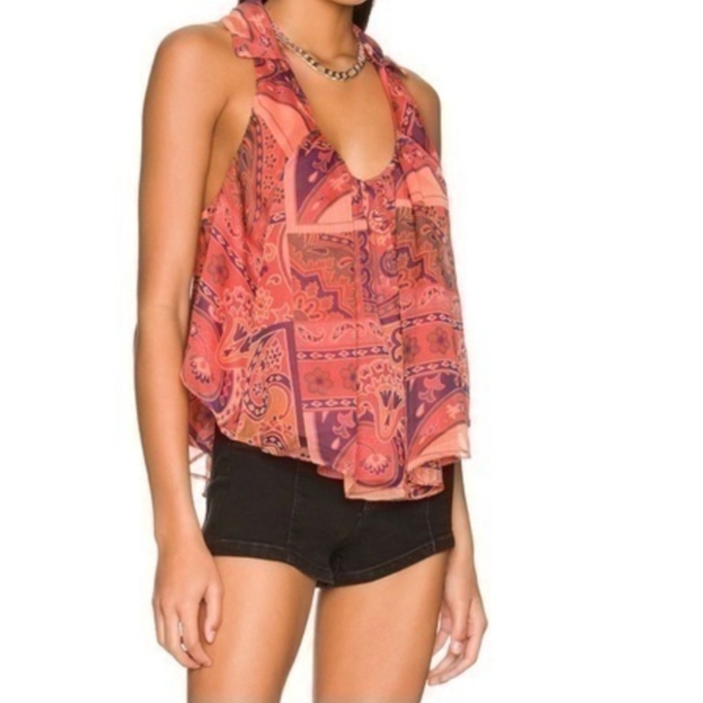 NWT Free People Strawberry Tank in Meadow Combo Size Medium